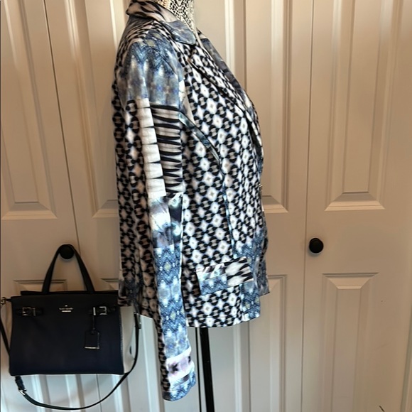 Chico's Blue Patterned Blazer - Picture 5 of 13